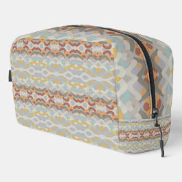 Retro Zomer Geometrisch Kleurblok Patroon Ontwerp Toilettasje