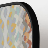 Retro zomer geometrisch kleurblokpatroon ontwerp pickleball paddle (Links Detail)
