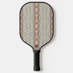 Retro zomer geometrisch kleurblokpatroon ontwerp pickleball paddle