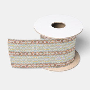 Retro zomer geometrisch kleurblokpatroon ontwerp satijnen lint