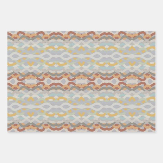 Retro Zomer Geometrische Kleurblok Patroon Ontwerp Inpakpapier Vel (Voorkant 2)