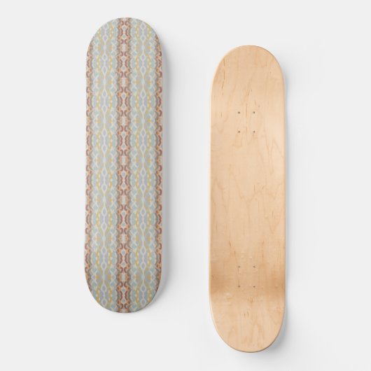 Retro Zomer Geometrische Kleurblok Patroon Ontwerp Persoonlijk Skateboard (Voorkant)