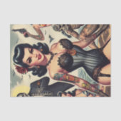 Retro Zomer Gotische Pin-up Tissuepapier (Voorkant)