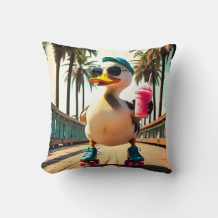 Retro Zomer Grappige Roller Eend Kussen