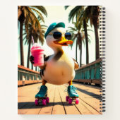 Retro Zomer Grappige Roller Eend Notitieboek (Achterkant)