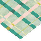 Retro Zomer groen & roze geruit Korte Tafelloper (Hoek)