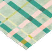 Retro Zomer groen & roze geruit Tafelkleed (Gekanteld)