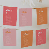 Retro Zomer | Hot Pink Hangende Zitkaart Kaart