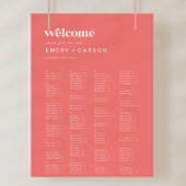 Retro Zomer Hot Roze Trouwstoel Grafiek Poster