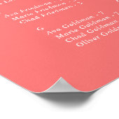 Retro Zomer Hot Roze Trouwstoel Grafiek Poster (Hoek)