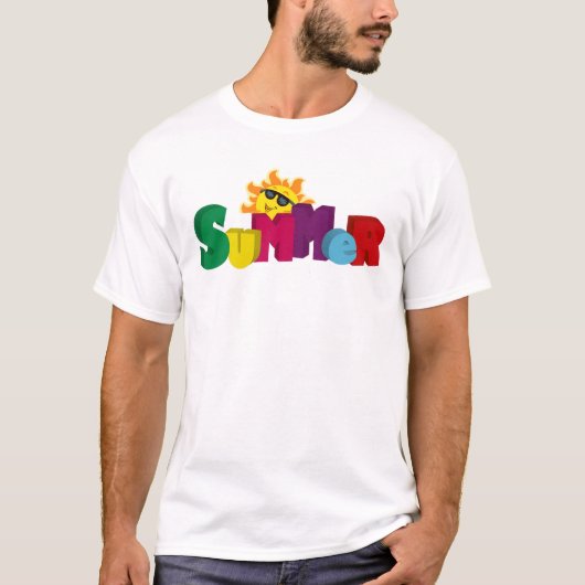 Retro Zomer Kamp Grafische T-Shirt (Voorkant)