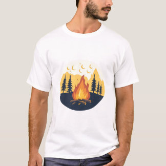 Retro Zomer Kamp Grafische T-Shirt