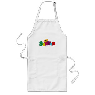 Retro Zomer Kamp Grafische T-Shirt Lang Schort