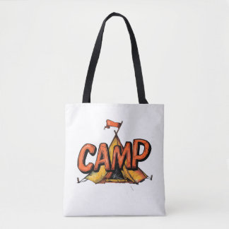 Retro Zomer Kamp Grafische tas