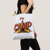 Retro Zomer Kamp Grafische tas (Dichtbij)