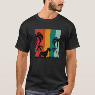 Retro Zomer Koele Schotse Terriër Hond Zomer Vac T-shirt