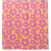 Retro zomer madeliefjes patroon #6 #retro #floral douchegordijn (Voorkant)