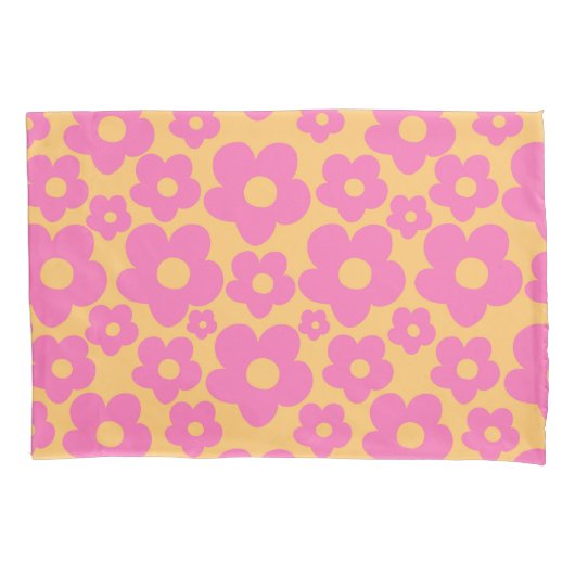 Retro zomer madeliefjes patroon #6 #retro #floral kussensloop (Voorkant)