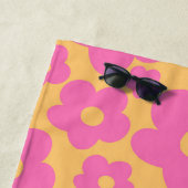 Retro zomer madeliefjes patroon #6 #retro #floral strandlaken (In situ)