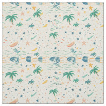 Retro Zomer Oceaan Patroon