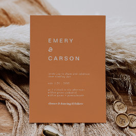 Retro Zomer | Oranje Casual bruiloft Kaart