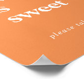 Retro Zomer | Oranje liefde is lief trouwteken Poster (Hoek)