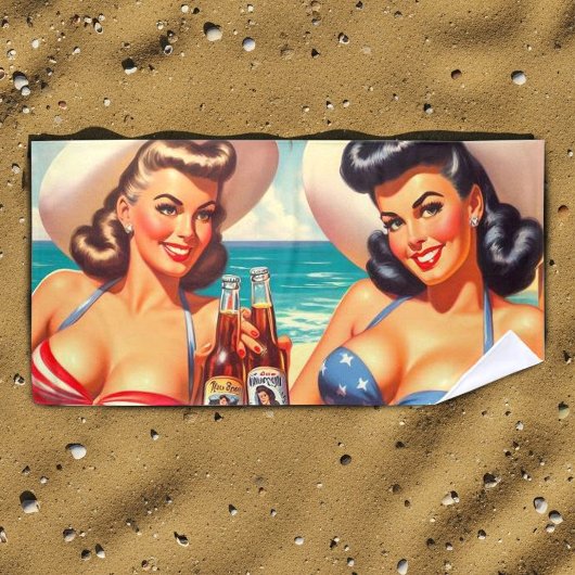 Retro Zomer Pin-ups Strandlaken