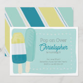 Retro Zomer Popsicle Jongens Verjaardag Kaart (Voorkant / Achterkant)