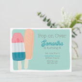 Retro Zomer Popsicle Kids Verjaardag Kaart (Staand voorkant)