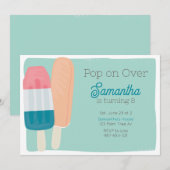 Retro Zomer Popsicle Kids Verjaardag Kaart (Voorkant / Achterkant)