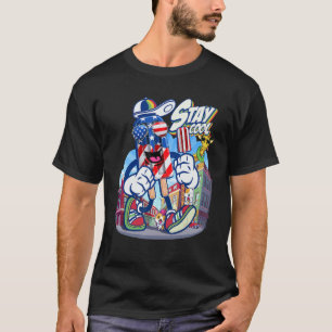 Retro Zomer Popsicle Stay Cool Ice Cream Quotes T-shirt