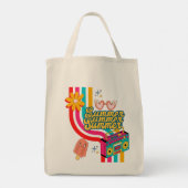 Retro Zomer Regenboog Canvas tas (Achterkant)