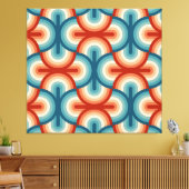 Retro zomer regenboog strepen patroon canvas afdruk (Insitu (Woonkamer))