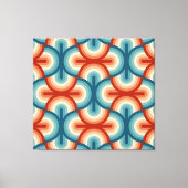 Retro zomer regenboog strepen patroon canvas afdruk (Voorkant)