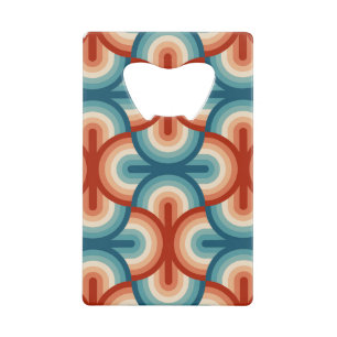 Retro zomer regenboog strepen patroon creditkaart flessenopener