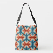 Retro zomer regenboog strepen patroon crossbody tas (Achterkant)