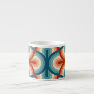 Retro zomer regenboog strepen patroon espresso kop