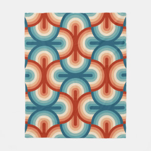 Retro zomer regenboog strepen patroon fleece deken