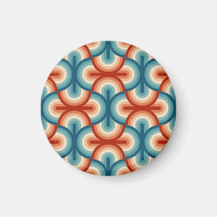 Retro zomer regenboog strepen patroon magneet