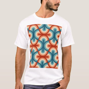 Retro zomer regenboog strepen patroon t-shirt
