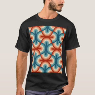 Retro zomer regenboog strepen patroon t-shirt