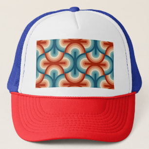 Retro zomer regenboog strepen patroon trucker pet