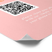 Retro Zomer Roze Sinaasappel DIY Leg het liefdesbo Poster (Hoek)