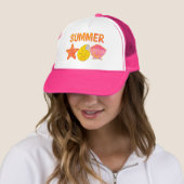Retro Zomer Schelpen Trucker Pet (In situ)