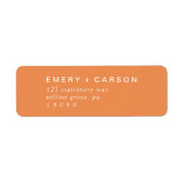 Retro Zomer Sinaasappel retour adreslabel Etiket (Voorkant)