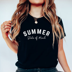 Retro Zomer Staat van Geest; Schattige Vakantie Qu T-shirt