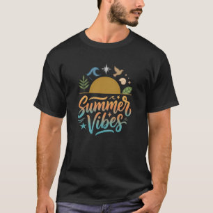 Retro Zomer Stemming Strand Grafische T-Shirt - Mi