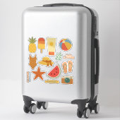 Retro Zomer Sticker (Koffer)