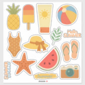 Retro Zomer Sticker (Vel)