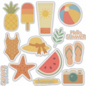 Retro Zomer Sticker (Voorkant)